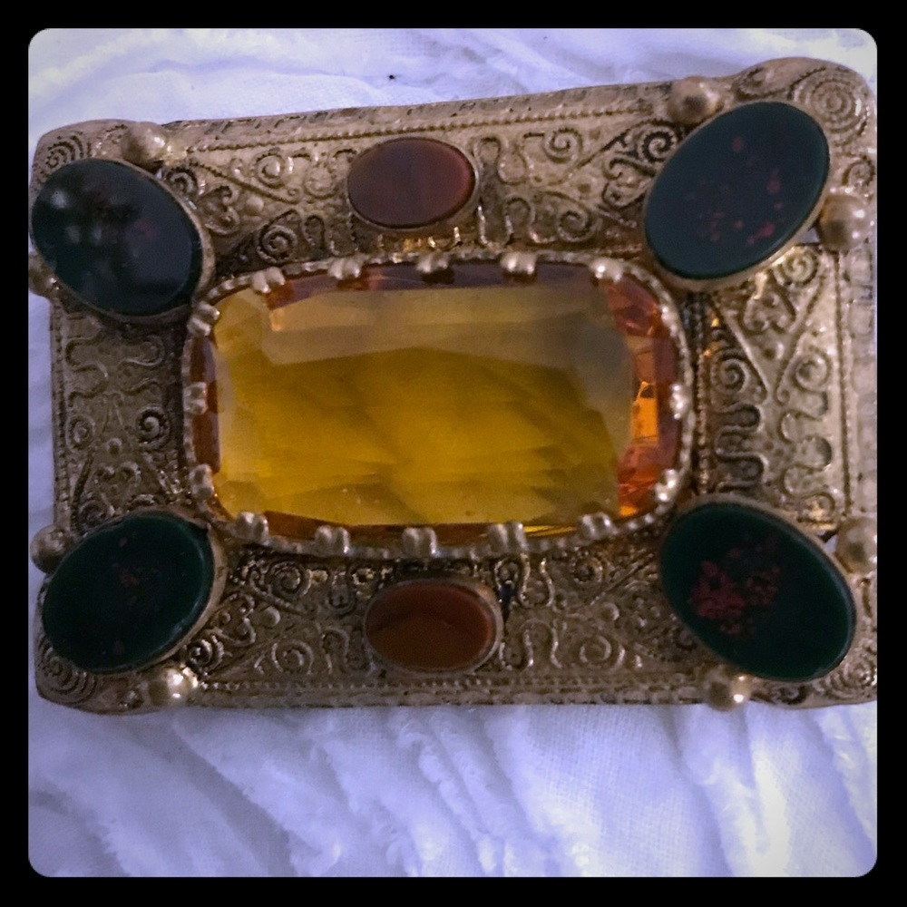 Vintage brooch from Czechoslovakia. One of a kind.